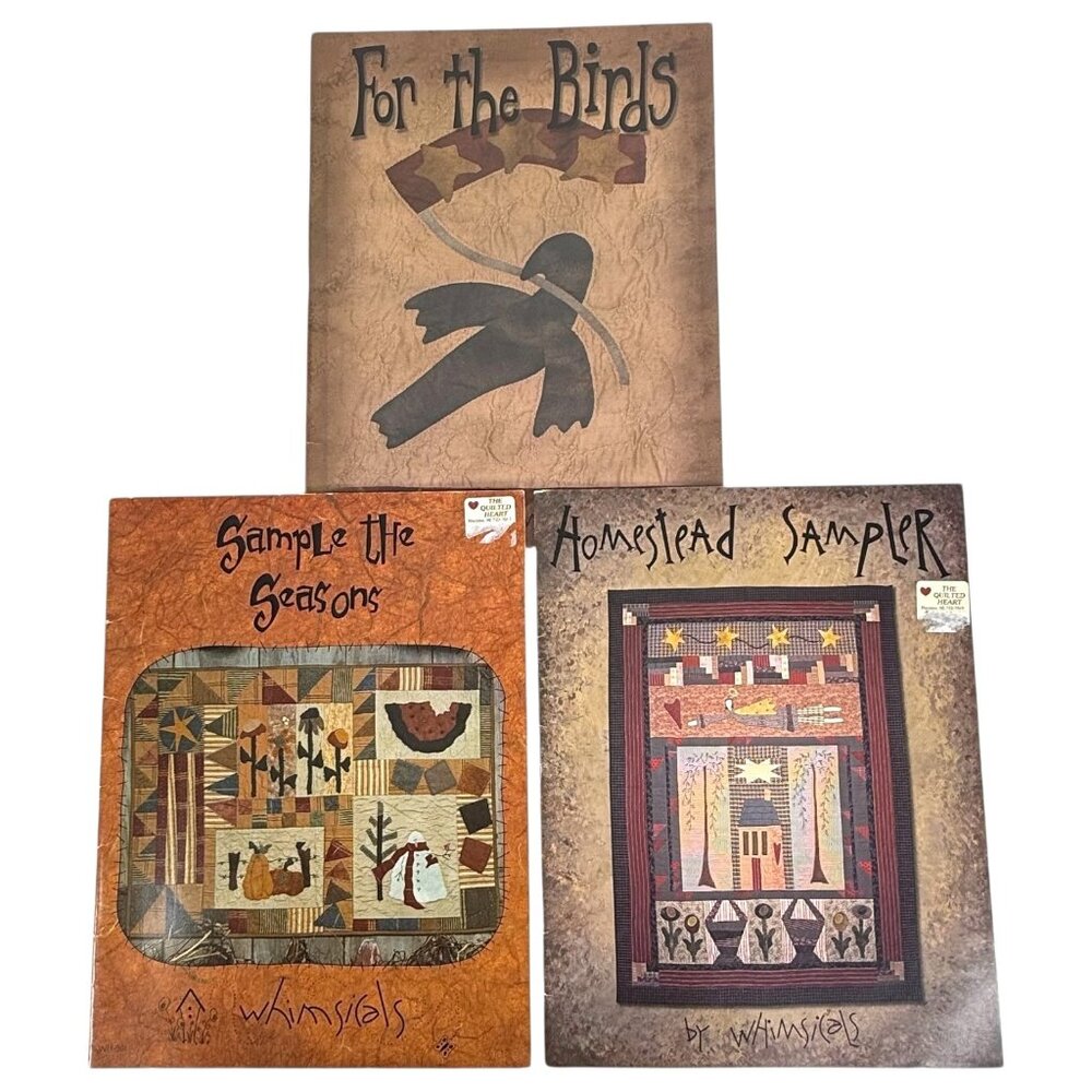 3 Whimsicals Quilt Pattern Book For The Bird Homestead Sampler Sample The Season